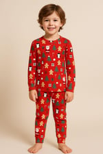 Katia & Bony Çocuk Yılbaşı Temalı Pijama Takımı, 22512G2010 - Seçenekler: 2 Yıl, 5 Yıl
