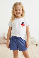 Katia & Bony Kız Çocuk Floral Dondurma Desenli Şortlu Pijama Takımı, 12612K2004 - Seçenekler: 2-3 Yıl, 4-5 Yıl, 6-7 Yıl, 8-9 Yıl, 10-11 Yıl, 12-13 Yıl