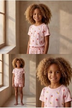 Katia & Bony Kız Çocuk Floral Outburst Dondurma Desenli Paketli Şortlu Pijama Takımı, 12612K2018 - Seçenekler: 2-3 Yıl, 4-5 Yıl, 6-7 Yıl, 8-9 Yıl, 10-11 Yıl, 12-13 Yıl
