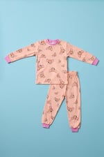 Katia & Bony Kız Çocuk Köpek Baskılı Pijama Takımı, 3 Yaş, 22412K2034, Desenli, kız-çocuk
