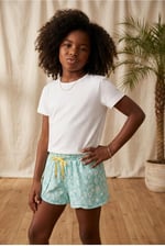 Katia & Bony Kız Çocuk Sea La Vie Palmiye Desenli Şortlu Pijama Takımı, 12612K2011 - Seçenekler: 2-3 Yıl, 4-5 Yıl, 6-7 Yıl, 8-9 Yıl, 10-11 Yıl