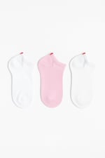 Katia & Bony Run 3'lü Çocuk Basic Patik Çorap Beyaz/Beyaz/Pembe 9-12 Yaş, 9-12 Yaş, KAT01K00084, WHITE/WHITE/PINK, kız-çocuk