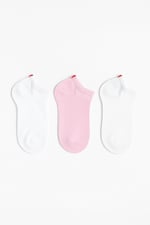 Katia & Bony Run 3'lü Çocuk Basic Patik Çorap Beyaz/Beyaz/Pembe 9-12 Yaş, 9-12 Yaş, KAT01K00084, WHITE/WHITE/PINK, kız-çocuk