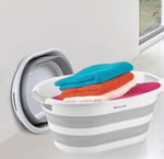 Katlanabilir Çamaşır Sepeti - Katlanır Çamaşır Sepeti - Gri - 54,5x39x8 CM - PP+ (Pembe)