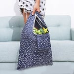 Kaxich 4 adet katlanabilir alışveriş çantası, tekrar kullanılabilir alışveriş çantası, maksimum taşıma kapasitesi 20 kg, 55 x 33 x 8 cm