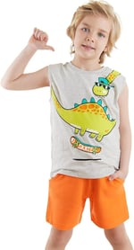 Kaykay Dino Erkek Çocuk T-shirt Şort Takım