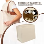 Keçe Çanta Düzenleyici, Longchamp Boy Çantalar için, Çok Cepli ve Büyük Kapasiteli, Kadınlar için Şık Organizer (Bej, Büyük Boy)