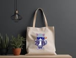 Kedi Baskılı Gabardin Bez Çanta Cool Cat