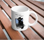 Kedi Baskılı Komik Kupa Bardak IT Support Hediyelik Çay Kahve Kupası Coffee Mug