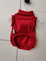 Kedi köpek kıyafetleri yazlık tshirt 2li set (Kırmızı sarı ıkılı t-shirt/L)