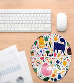 Kedili Tasarım Bilek Destekli Mouse Pad