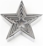 Kek Kurabiye Ve Pasta Kalıbı Metal Yıldız Model Seti 5 Li Bk024