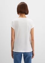 Kelebek Baskılı Beyaz Tişört Regular Fit/Normal Kesim 1612620-70057