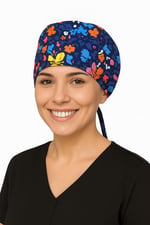Kelebek Desenli Doktor Hemşire Aşçı Cerrahi Bone Hastane Bone Bandana M014