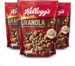 Kellogg's Çikolata Parçacıklı&Fındıklı Granola 340 Gr x 3 Adet,%44 Yulaf içerir,Lif Kaynağı