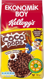 Kellogg's Coco Pops Çikolatalı Buğday ve Mısır Gevreği 700 gr, Lif, Demir ve 6 Vitamin Kaynağı, %100 Pancar Şekeri, D vitamini, Kalsiyum, Folik Asit ve Demir İçerir