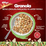 Kellogg's Granola Beyaz Çikolatali & Antep Fıstikli 300 Gr,%46 Yulaf içerir,Lif Kaynağı,Antioksidan içerir,Kahvaltılık Gevrek,Müsli