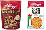 Kellogg's Granola Çikolata Parçacıklı ve Fındıklı 340 Gr & Corn Flakes 400 Gr