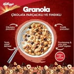 Kellogg's Granola Çikolata Parçacıklı ve Fındıklı 340 Gr,%44 Yulaf içerir,Lif Kaynağı,%11 Belçika Çikolata Parçaları,Antioksidan içerir,Kahvaltılık Gevrek,Müsli