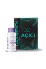 Keratinli Gri Toz Açıcı, Oksidan Kremli Set - Yakmadan Saç Rengi Ve Boya Açıcı Set (30G,60ML=90GR)