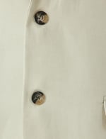 Keten Ceket Blazer Slim Fit Düğmeli Cep Detaylı