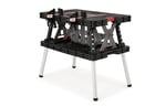 Keter Master Pro serisi katlanır alet bankı, plastik, 450 kg'a kadar taşıyabilir, iki adet 30 cm kelepçe dahil, hava koşullarına dayanıklı, ölçüler: 91 x 55,5 x 75,5 cm