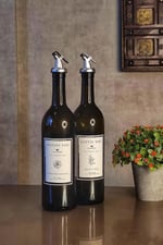 KHAKMA 2'li 750 ML Zeytinyağı Sıvıyağ Şişesi YAĞDANLIK YAĞLIK SETİ 750 BB ZA (stand dahil değildir) - Seçenekler: BB, SB