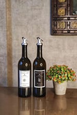 KHAKMA Amber 2'li 750 ML Zeytinyağı Sıvıyağ Şişesi YAĞDANLIK 750 SB ZA (STANDSIZ) - Seçenekler: SB, BB