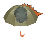 Kidorable Çocuklar için Yeşil Dinozor Şemsiyesi w/Eğlenceli Dino Kolu, Pop-Out Spikes, Big Smile, Yeşil, Tek Beden