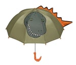 Kidorable Çocuklar için Yeşil Dinozor Şemsiyesi w/Eğlenceli Dino Kolu, Pop-Out Spikes, Big Smile, Yeşil, Tek Beden