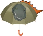 Kidorable Çocuklar için Yeşil Dinozor Şemsiyesi w/Eğlenceli Dino Kolu, Pop-Out Spikes, Big Smile, Yeşil, Tek Beden