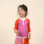 Kietla Pink Red UPF 50+ UV ve UVB Korumalı Turuncu Pembe Renk Çocuk için Deniz ve Havuz Uzun Kollu Tişört Mayo - Seçenekler: 2-4 Yıl, 4-6 Yıl, 6-8 Yıl