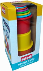 Kiki AE-1610 Mega Kule Eğitici Oyunu 10 Parça, Çok Renkli