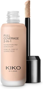 Kiko Milano Fondöten & Kapatıcı-Full Coverage 2-in-1 Foundation & Concealer-25 Warm Beige-Mat Saten Bitişli