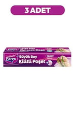 Kilitli Buzdolabı Poşet Büyük Boy 12'li 26 x 28 cm Üçlü Set