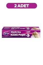 Kilitli Buzdolabı Poşet Büyük Boy 12'li 26 x 28 cm İkili Set