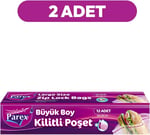 Kilitli Buzdolabı Poşet Büyük Boy 12'li 26 x 28 cm İkili Set