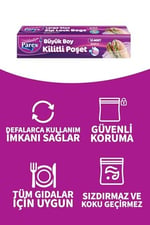 Kilitli Buzdolabı Poşet Büyük Boy 12'li 26 x 28 cm Üçlü Set