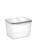 Kilitli Geniş Saklama Kabı 10 Litre Contalı Hava Sızdırmaz Saklama Kabı Şeffaf 20 Cm Şeffaf