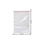 Kilitli Torba 100'lü(Tüm Ebatlar) Kilitli Buzdolabı Poşeti Şeffaf Naylon Torba Kilitli Saklama Poşeti (15x18 cm)