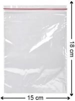 Kilitli Torba 100'lü(Tüm Ebatlar) Kilitli Buzdolabı Poşeti Şeffaf Naylon Torba Kilitli Saklama Poşeti (15x18 cm)