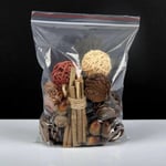 Kilitli Torba 13x16 Cm 50'li Kilitli Buzdolabı Poşeti Şeffaf Naylon Torba Kilitli Saklama Poşeti