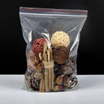 Kilitli Torba 13x16 Cm 50'li Kilitli Buzdolabı Poşeti Şeffaf Naylon Torba Kilitli Saklama Poşeti