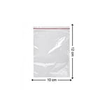 Kilitli Torba Şeffaf Kilitli Poşet Tüm Ebatlar 100'lü (10x12 cm)