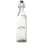 Kilner Kare Klipsli Üst Şişe, Sıvıları Korumak ve Saklamak için Hava Geçirmez Conta, Yeniden Kullanılabilir ve Bulaşık Makinesinde Yıkanabilir, 34 Sıvı Ons