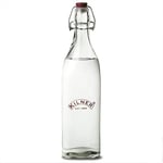 Kilner Kare Klipsli Üst Şişe, Sıvıları Korumak ve Saklamak için Hava Geçirmez Conta, Yeniden Kullanılabilir ve Bulaşık Makinesinde Yıkanabilir, 34 Sıvı Ons