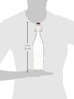 Kilner Kare Klipsli Üst Şişe, Sıvıları Korumak ve Saklamak için Hava Geçirmez Conta, Yeniden Kullanılabilir ve Bulaşık Makinesinde Yıkanabilir, 34 Sıvı Ons