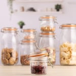 Kilner kavanoz, yuvarlak Clip Top cam, cam, şeffaf, 0.35 Litre - Seçenekler: 0.35 Litre, 1,5 Liter, 2 Liter, tek beden, Set of 3 0.5L