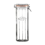 KILNER Kilitli faset kavanoz, 2 l, retro görünüm, içerik aromasını korur ve uzun süre taze kalır, ev yapımı için kapaklı cam kap, yemek hazırlama kavanozu olarak da ideal