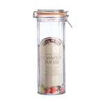 KILNER Kilitli faset kavanoz, 2 l, retro görünüm, içerik aromasını korur ve uzun süre taze kalır, ev yapımı için kapaklı cam kap, yemek hazırlama kavanozu olarak da ideal